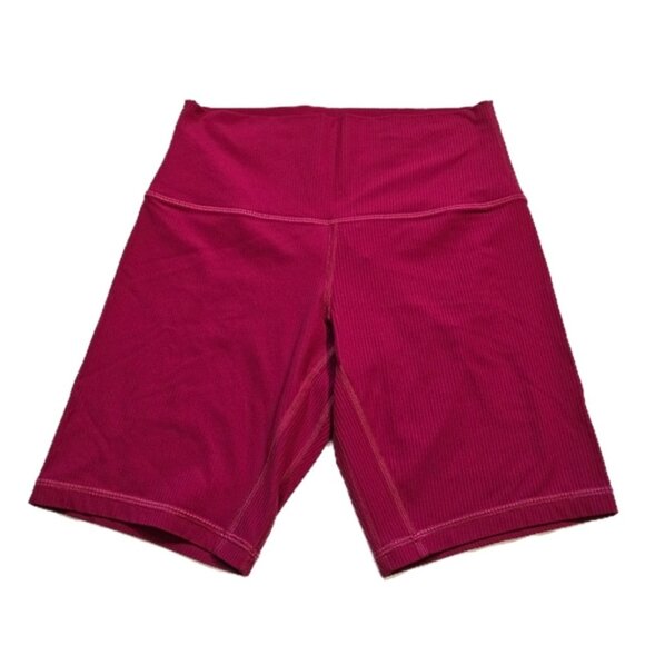 Lululemon Align Ribbed High Rise Short 8" inseam (Wild Berry) Size 8 - Picture 7 of 7